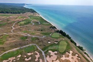 Arcadia Bluffs (Bluffs) 5th And 13th Greens Aerial